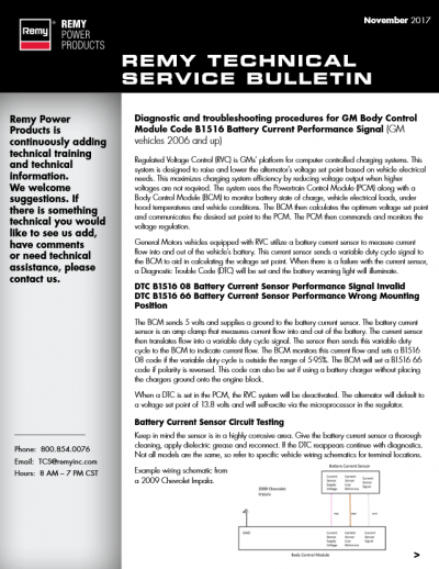 Technical Bulletins – Auto Pro Auto Parts